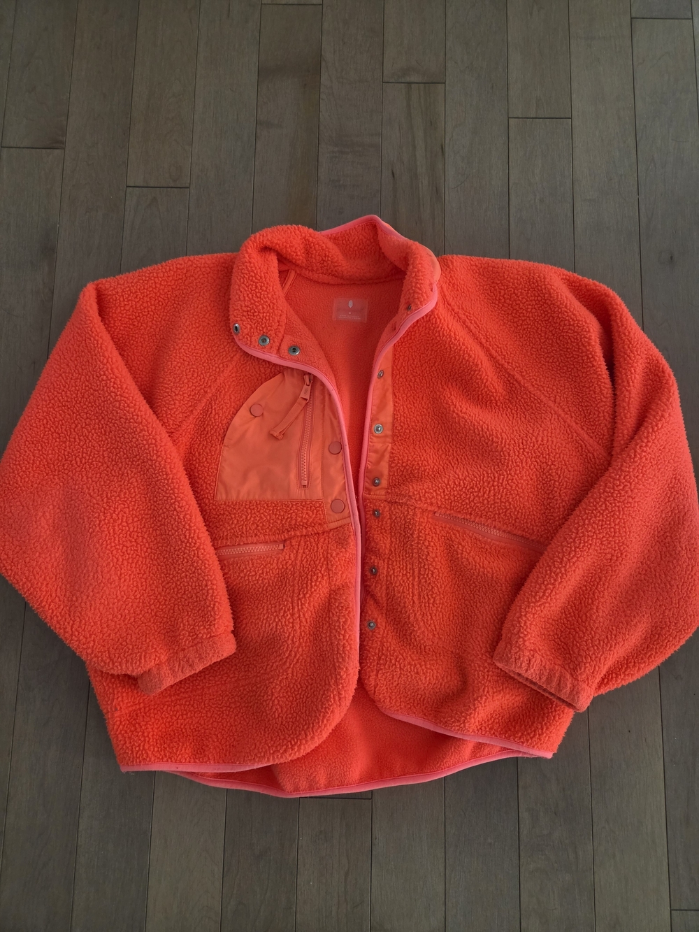 FP Movement by Free People Bright Pink Sherpa Puffer Jacket